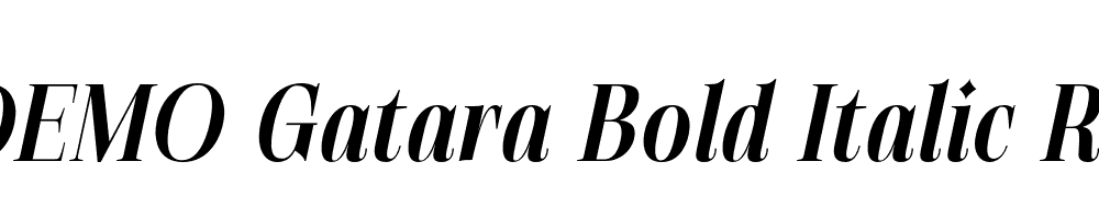 FSP DEMO Gatara Bold Italic Regular