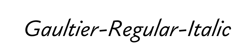 Gaultier-Regular-Italic