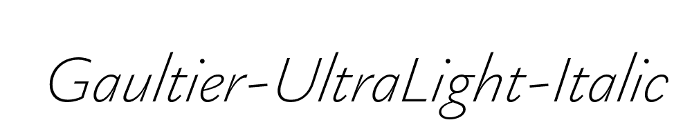 Gaultier-UltraLight-Italic