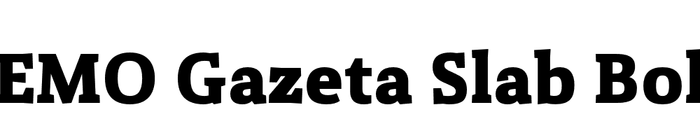 FSP DEMO Gazeta Slab Bold Bold