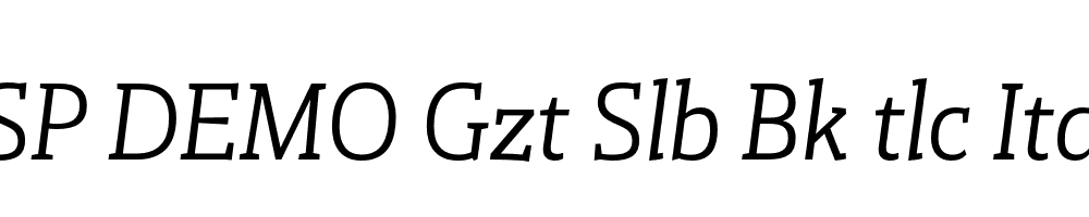 FSP DEMO Gzt Slb Bk tlc Italic