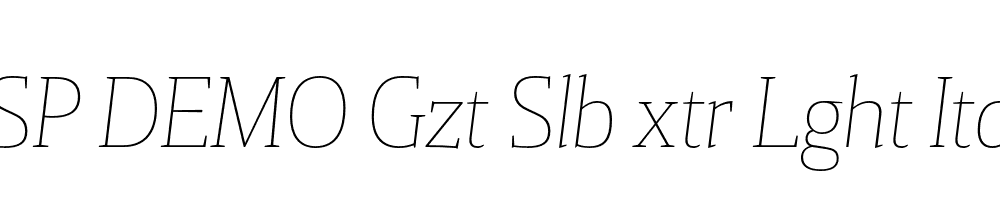 FSP DEMO Gzt Slb xtr Lght Italic