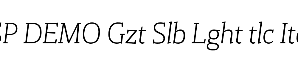 FSP DEMO Gzt Slb Lght tlc Italic