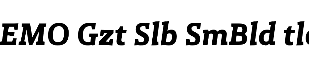 FSP DEMO Gzt Slb SmBld tlc Italic