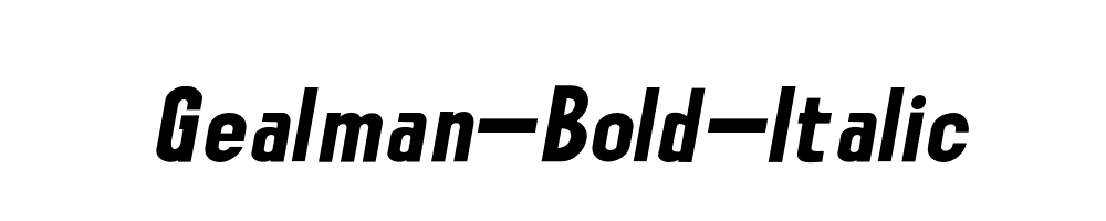 Gealman-Bold-Italic