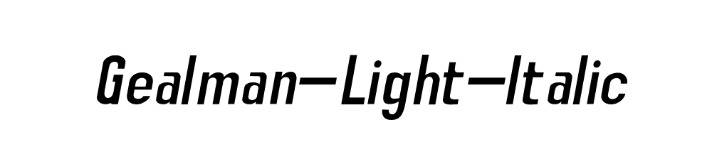 Gealman-Light-Italic