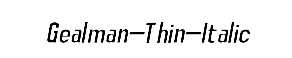 Gealman-Thin-Italic