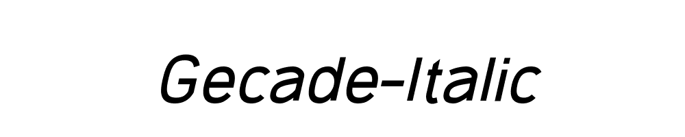 Gecade-Italic