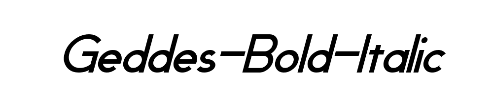 Geddes-Bold-Italic