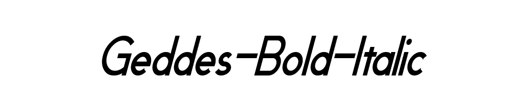 Geddes-Bold-Italic