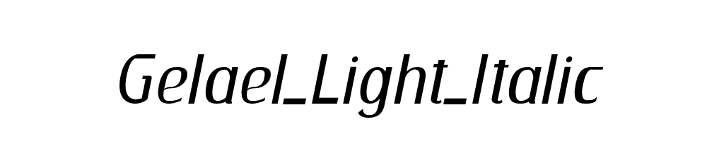 Gelael-Light-Italic