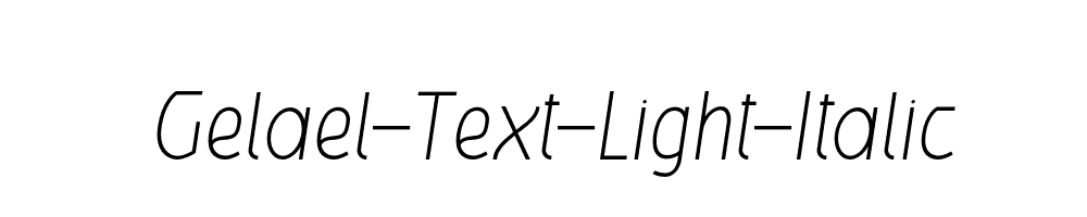 Gelael-Text-Light-Italic