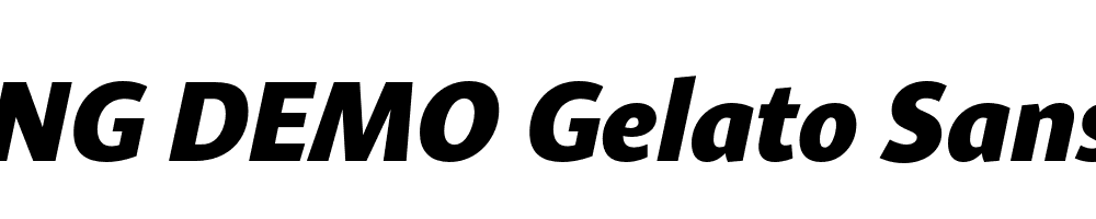  DEMO Gelato Sans Bold Italic