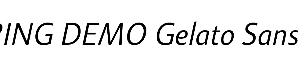  DEMO Gelato Sans Light Italic