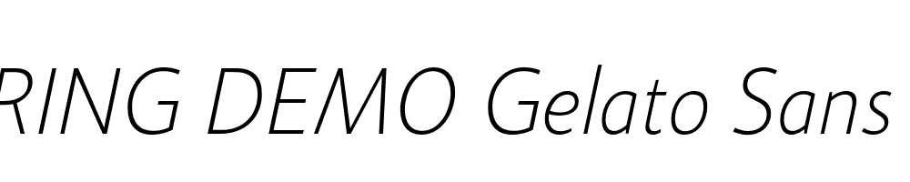  DEMO Gelato Sans Thin Italic