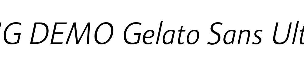  DEMO Gelato Sans Ultra Light Italic