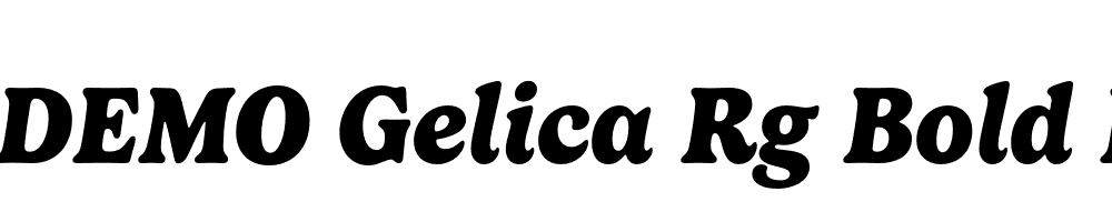 FSP DEMO Gelica Rg Bold Italic