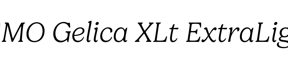 FSP DEMO Gelica XLt ExtraLight Italic