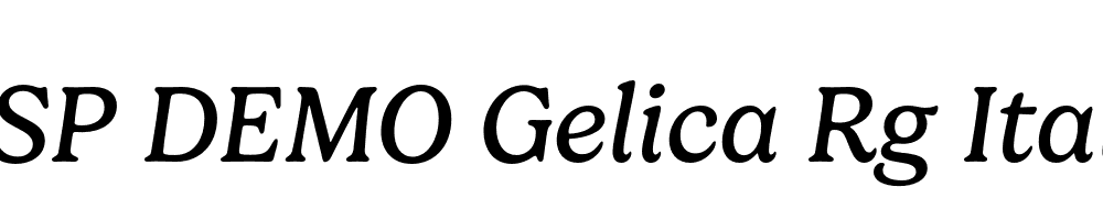 FSP DEMO Gelica Rg Italic