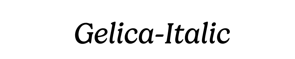 Gelica-Italic