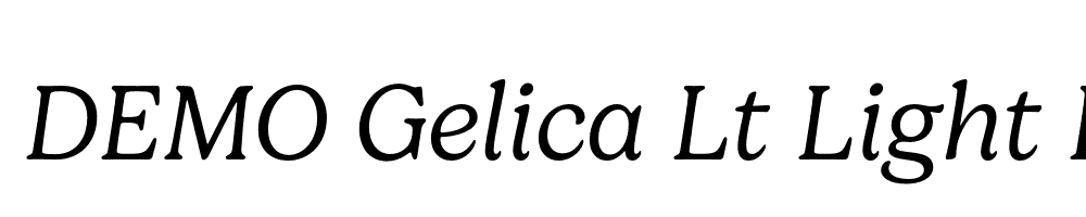 FSP DEMO Gelica Lt Light Italic