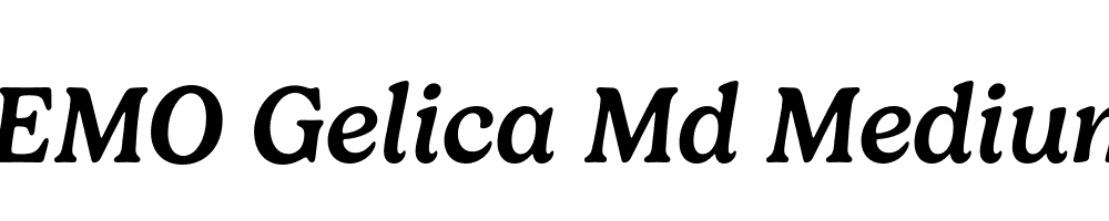 FSP DEMO Gelica Md Medium Italic