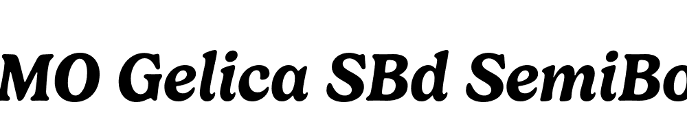 FSP DEMO Gelica SBd SemiBold Italic