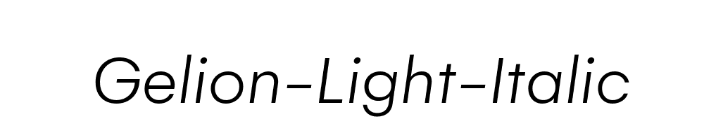 Gelion-Light-Italic