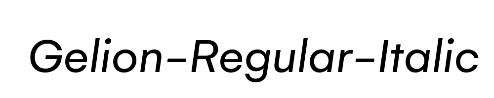 Gelion-Regular-Italic