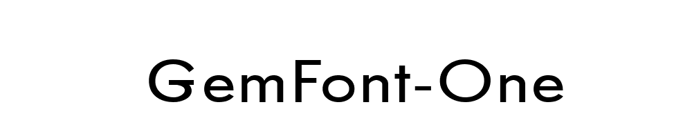 GemFont-One