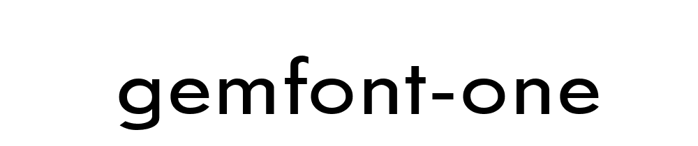 Gemfont One