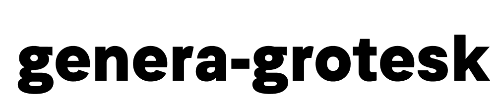 Genera Grotesk