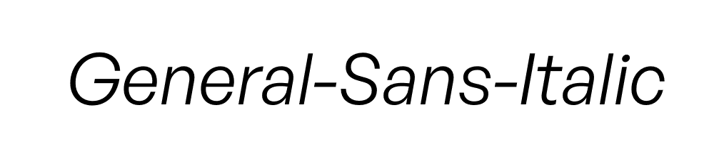 General-Sans-Italic