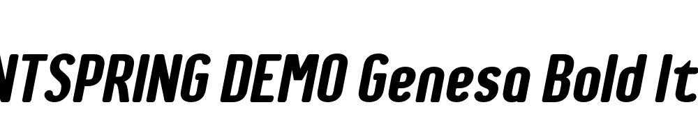  DEMO Genesa Bold Italic