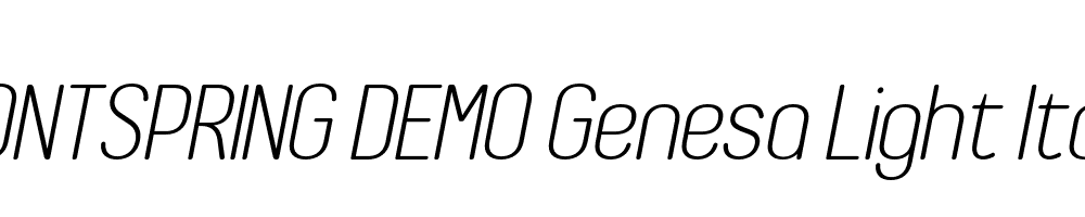  DEMO Genesa Light Italic