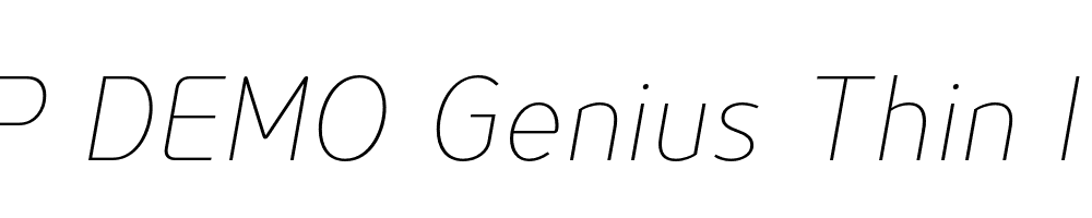 FSP DEMO Genius Thin Italic