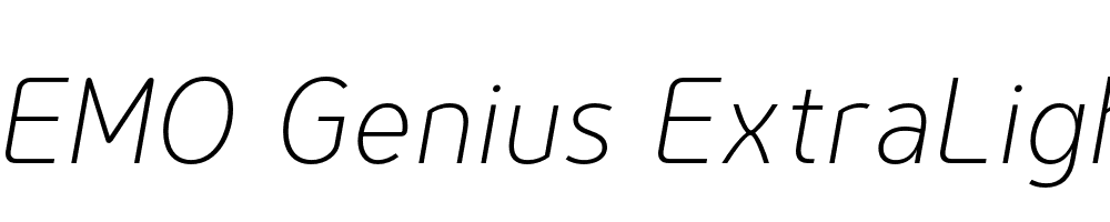 FSP DEMO Genius ExtraLight Italic