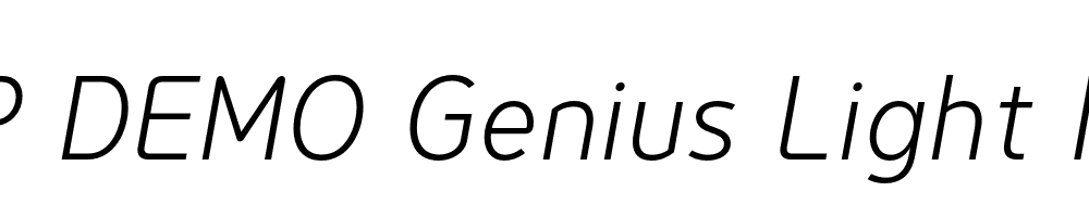 FSP DEMO Genius Light Italic