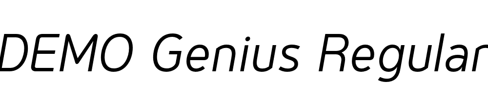 FSP DEMO Genius Regular Italic