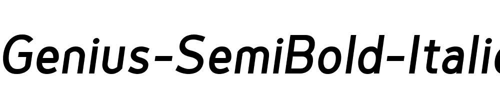 Genius-SemiBold-Italic