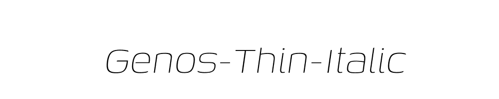 Genos-Thin-Italic