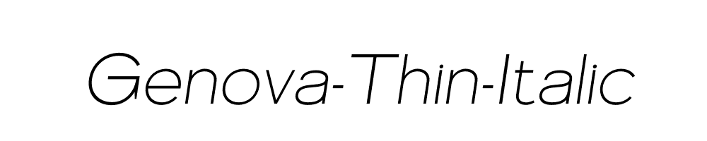 Genova-Thin-Italic