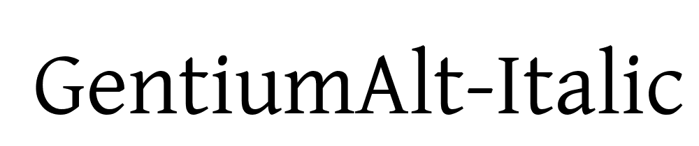 Gentium Alt Italic