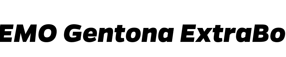  DEMO Gentona ExtraBold Italic Regular