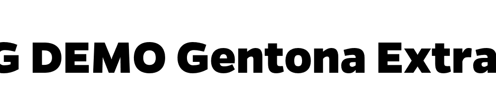  DEMO Gentona ExtraBold Regular