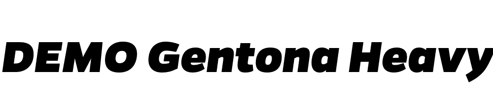  DEMO Gentona Heavy Italic Regular