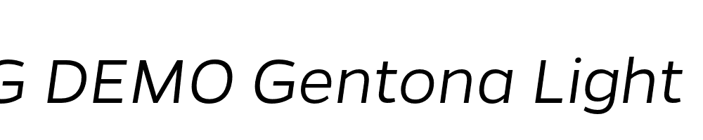  DEMO Gentona Light Italic Regular