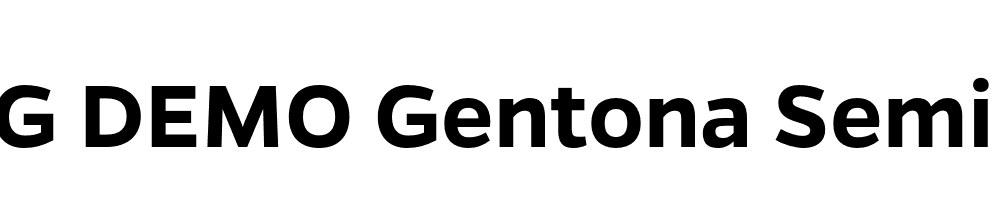  DEMO Gentona SemiBold Regular