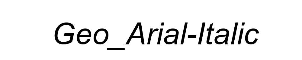 Geo_Arial-Italic