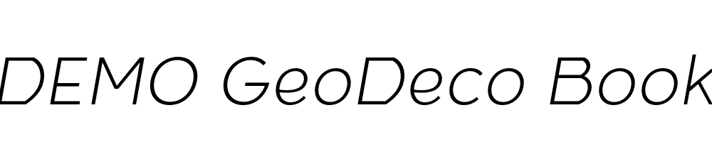 FSP DEMO GeoDeco Book Italic